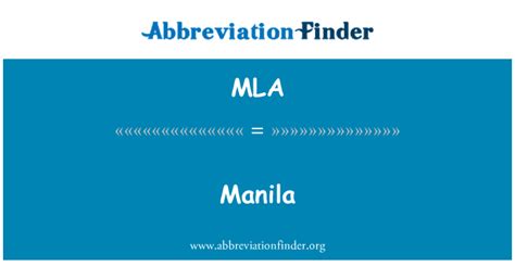 abbreviation for manila